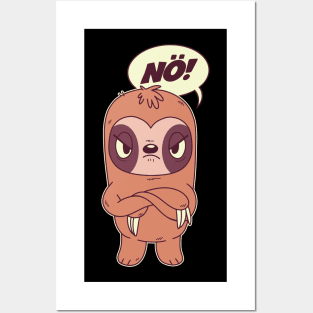 Angry Sloth Posters and Art